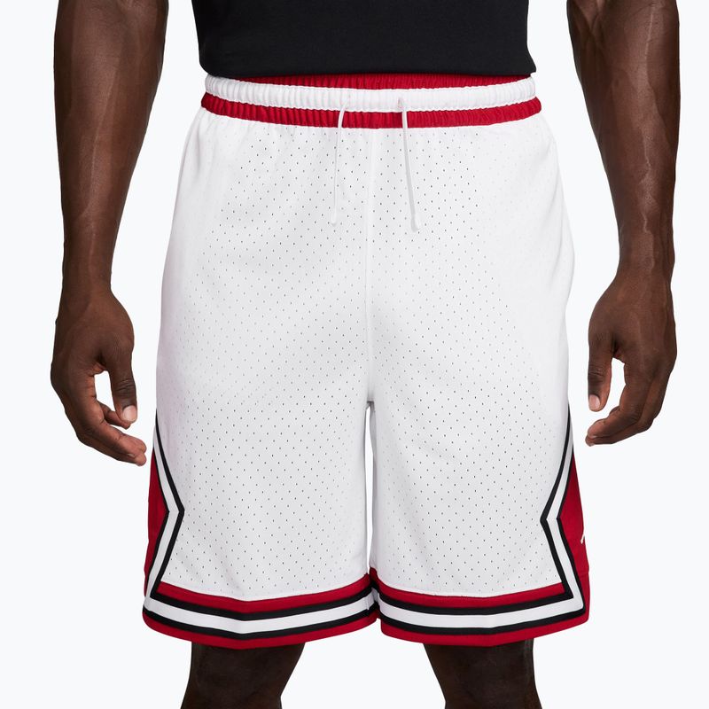 Men's basketball shorts Jordan Sport Dri-FIT 9" Diamond white/gym red/white