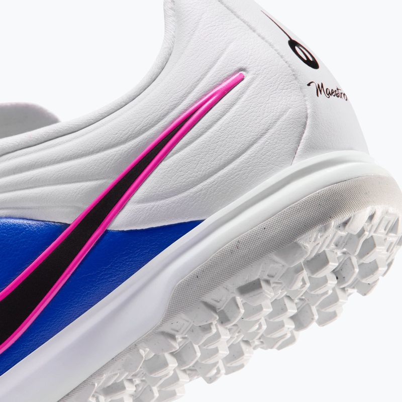 Children's football boots Nike Tiempo Maestro Academy Jr TF white/racer blue/pink blast/black 9