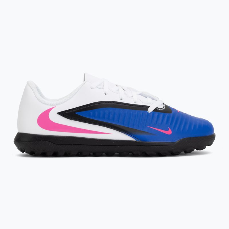 Junior football boots Nike Jr. Phantom 6 Low Club TF racer blue/white/pink blast 2