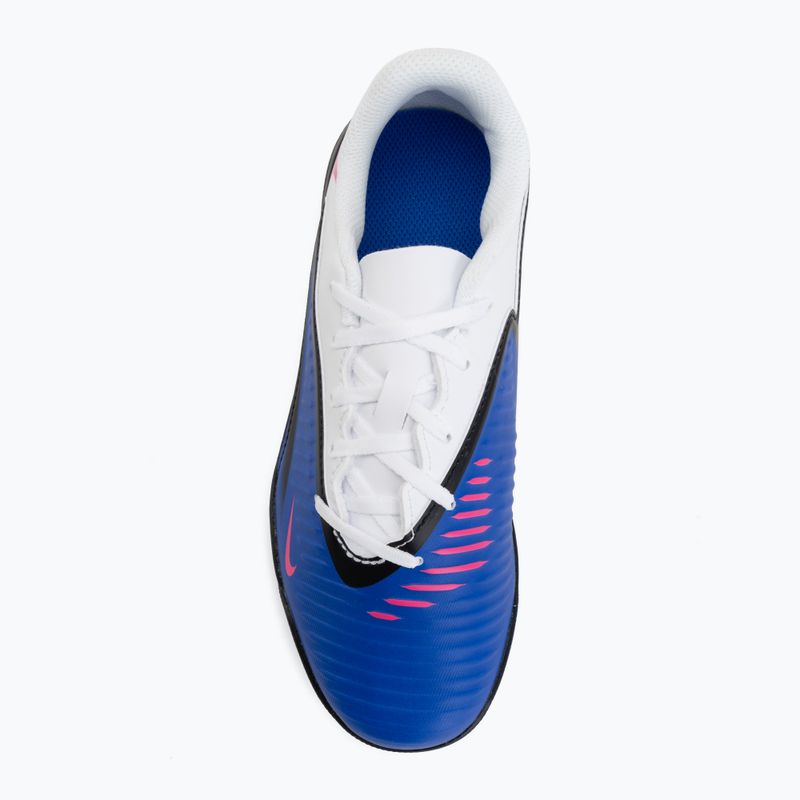Junior football boots Nike Jr. Phantom 6 Low Club TF racer blue/white/pink blast 5