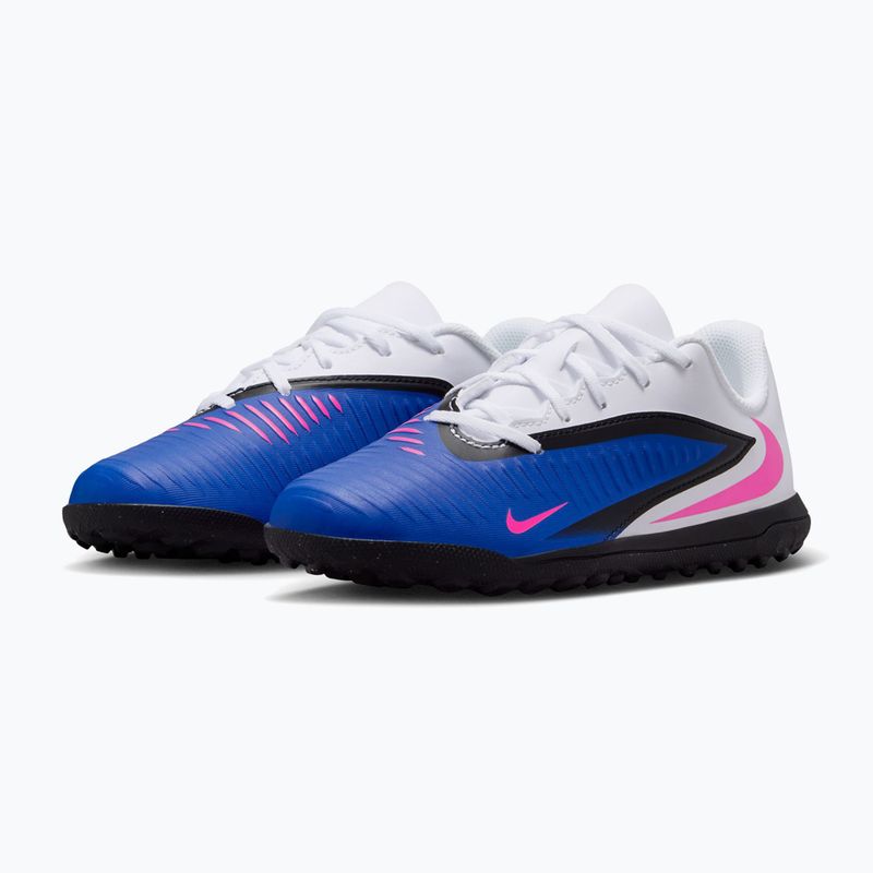 Junior football boots Nike Jr. Phantom 6 Low Club TF racer blue/white/pink blast 3