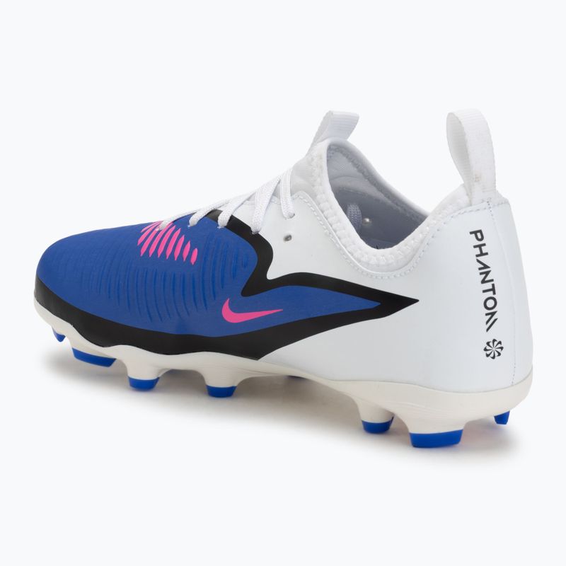 Children's football boots Nike Phantom 6 Low Academy FG/MG Jr racer blue/white/pink blast 3