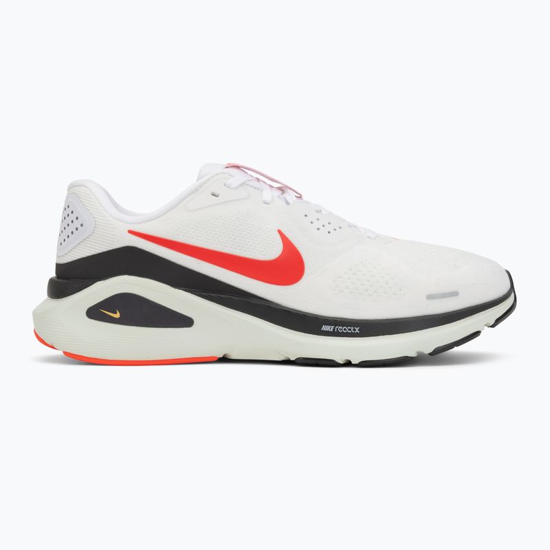 Men's running shoes Nike Structure 26 white/medium ash/bright crimson 2