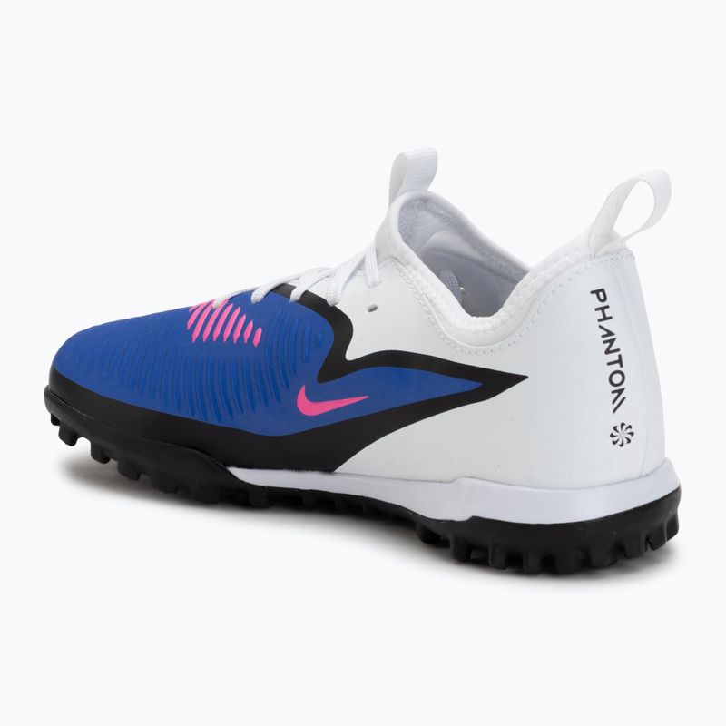 Children's football boots Nike Jr. Phantom 6 Low Academy TF racer blue/white/pink blast 3