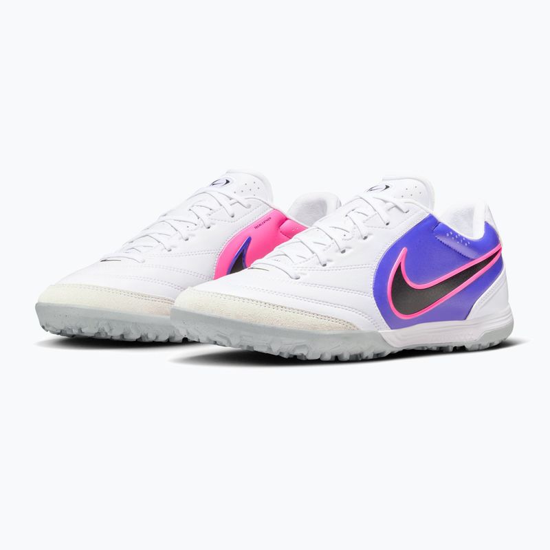 Men's football boots Nike Tiempo Ligera Pro TF white/racer blue/pink blast/black 10