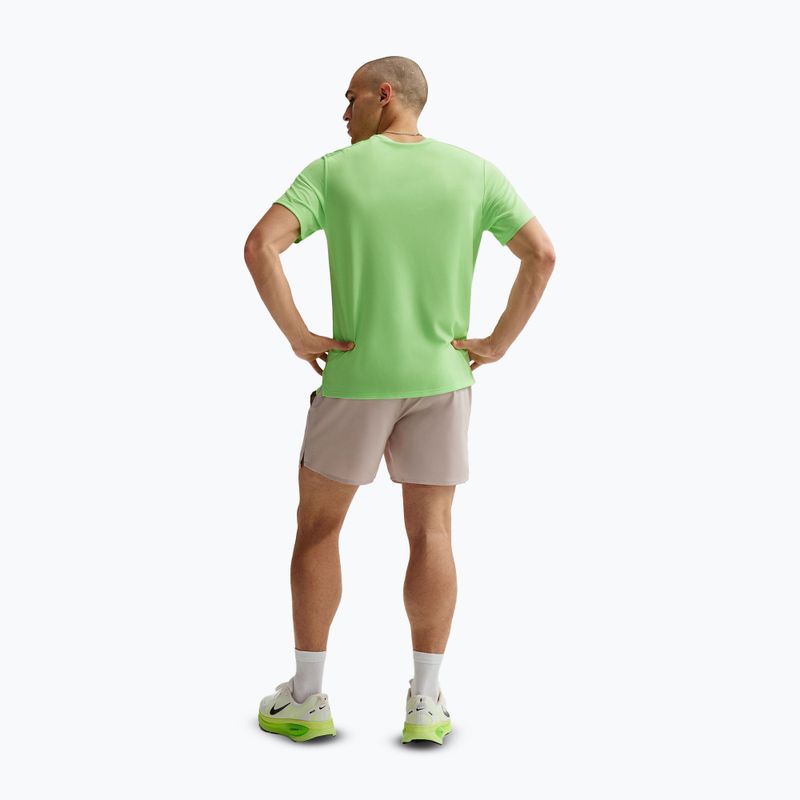 Men's running top Nike Miler Dri-Fit UV lime blast 3