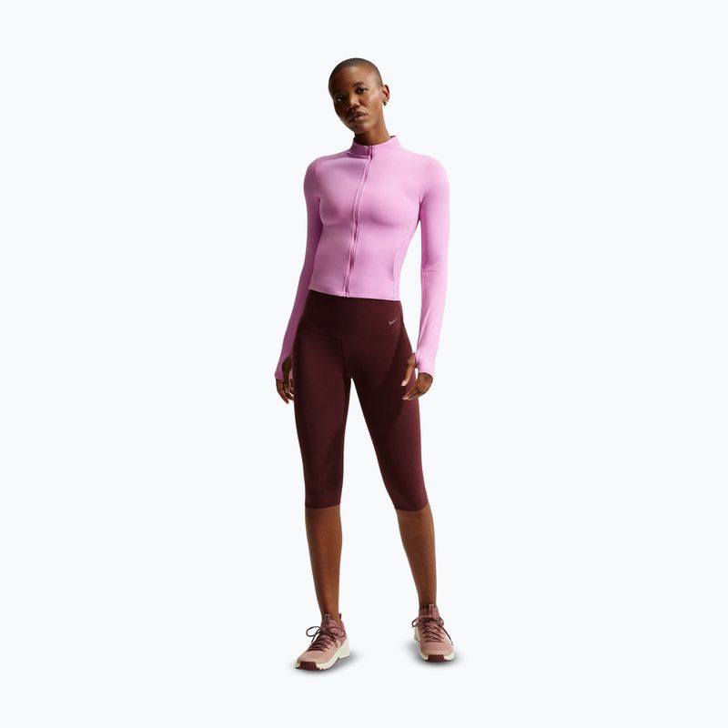 Women's training sweatshirt Nike Zenvy Dri-Fit Full Zip light magenta/white 2