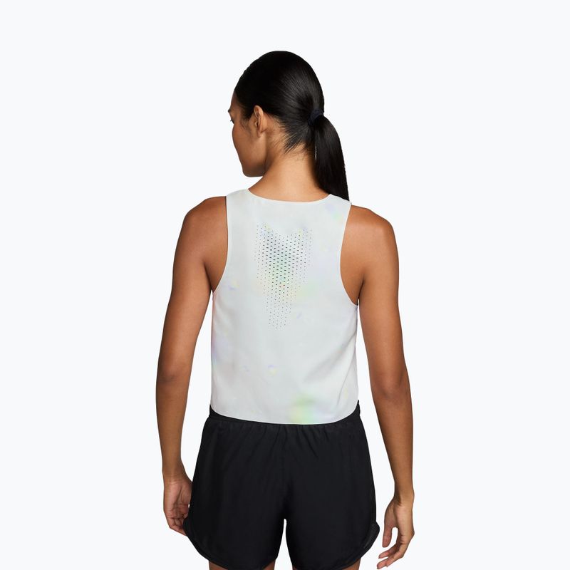 Women's running top Nike AeroSwift Dri-Fit ADV Cropped Tank Top off white/black 2