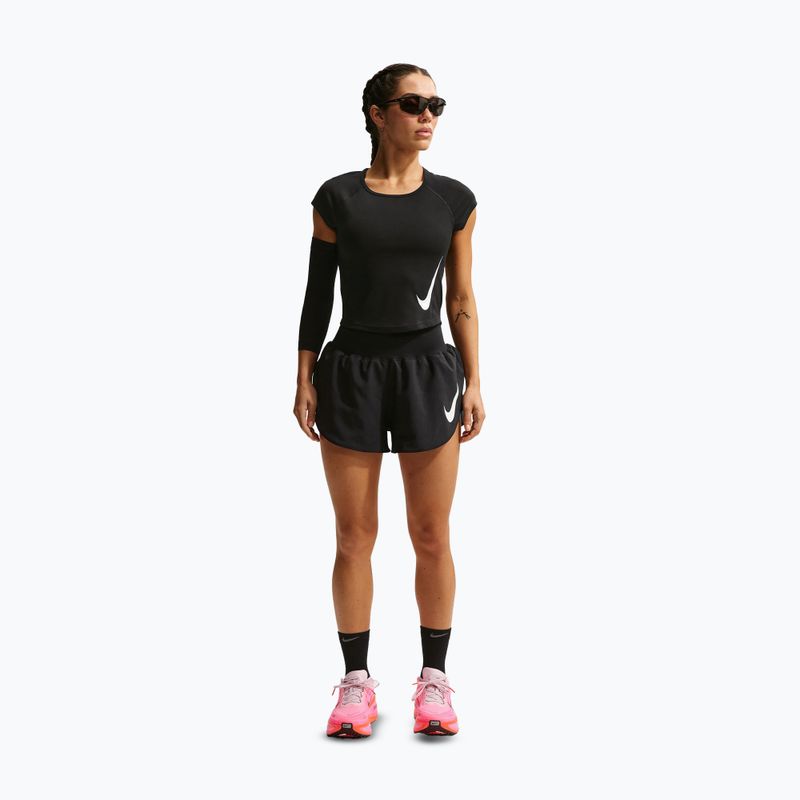 Women's running shorts Nike Tempo Swoosh Dri-Fit Mid-Rise Brief-Lined black/white 2