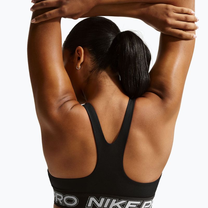 Training bra Nike Pro Light Support Non Padded black/white/metallic silver 5