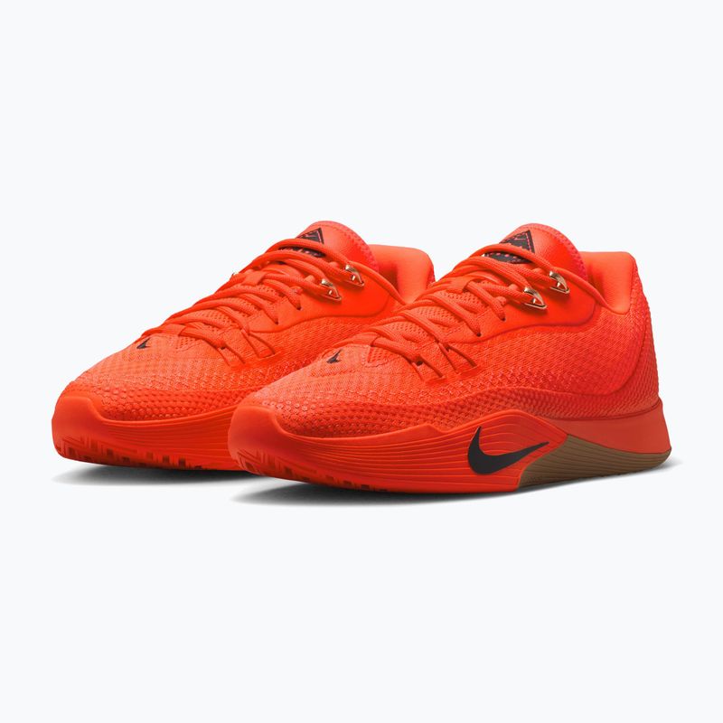 Men's basketball shoes Nike Street Flare bright crimson/gum light brown/black 3
