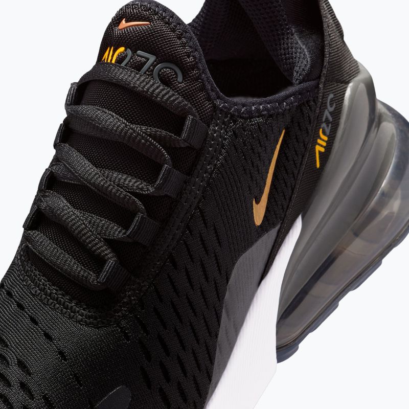 Children's shoes Nike Air Max 270 black/laser orange/metallic copper 8