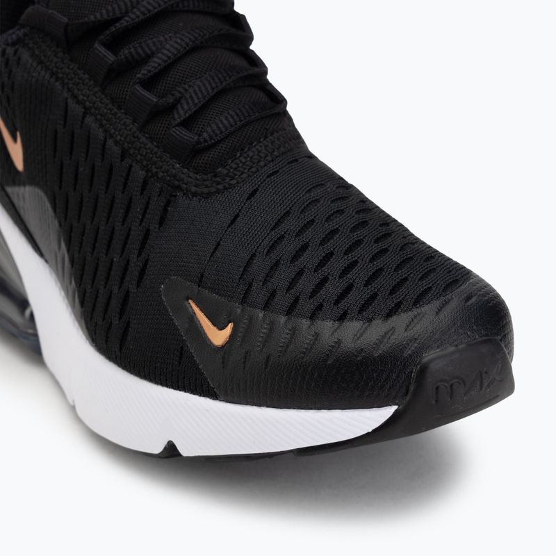 Children's shoes Nike Air Max 270 black/laser orange/metallic copper 7
