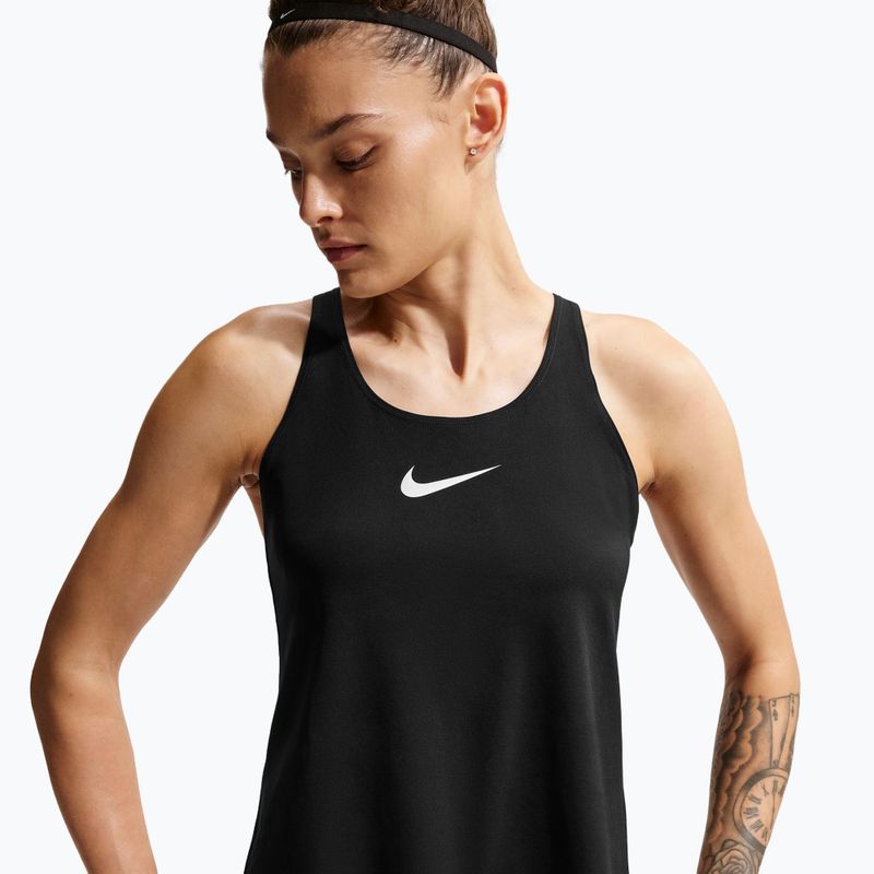 Women's training T-shirt Nike Pro Dri-Fit TT black/white/metallic silver 4