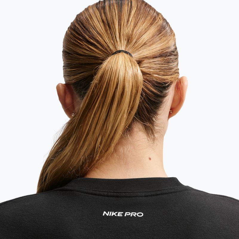 Women's training sweatshirt Nike Pro Dri-Fit Crew Neck black/metallic silver/white 4