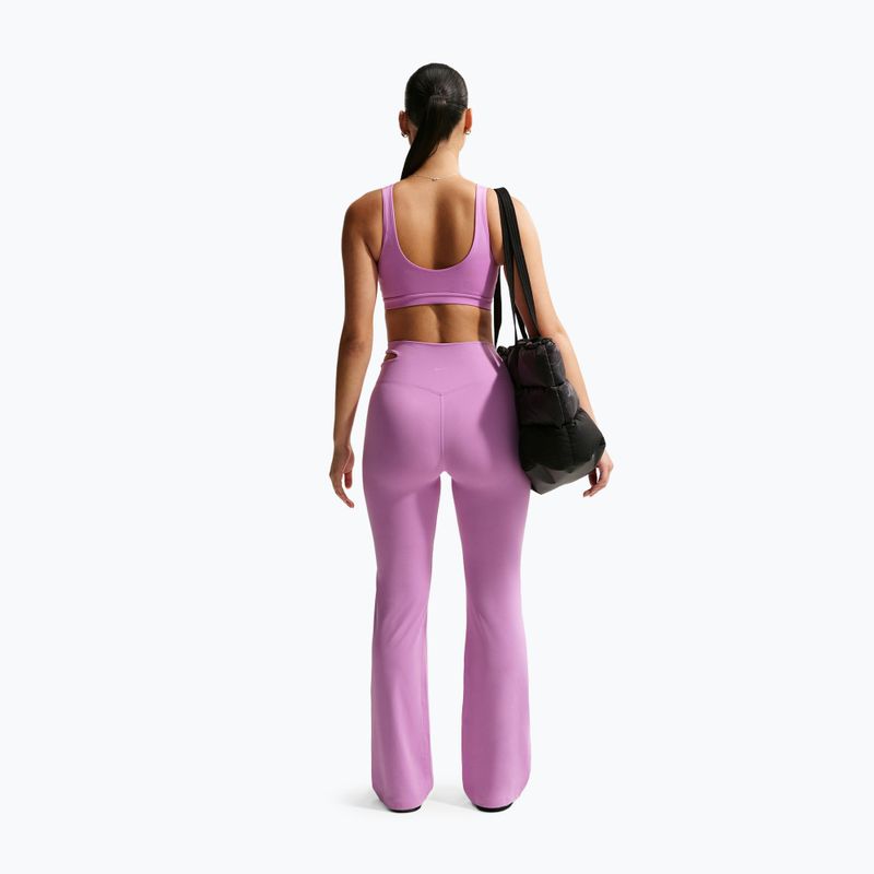 Women's training trousers Nike Zenvy High-Waisted Flared light magenta/white 3