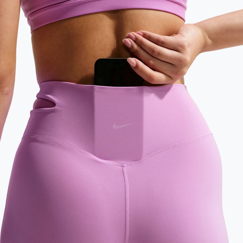 Women's training trousers Nike Zenvy High-Waisted Flared light magenta/white 7