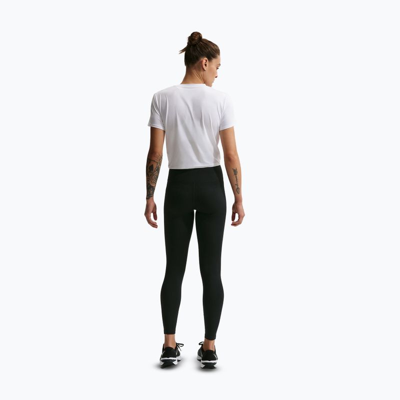 Women's leggings Nike One Seamless Front High-Waisted black/white 3