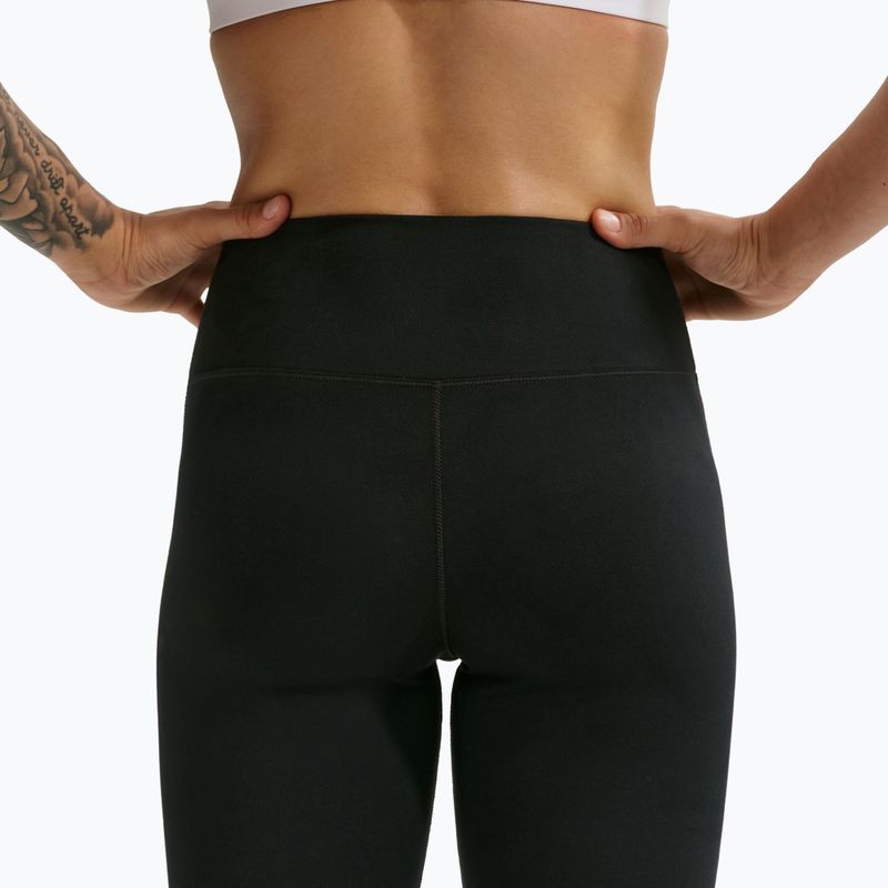 Women's leggings Nike One Seamless Front High-Waisted black/white 5