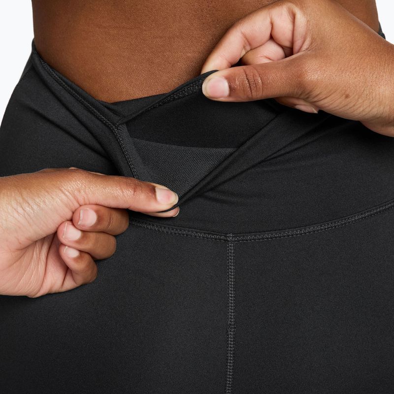 Women's leggings Nike One Seamless Front High-Waisted black/white 8