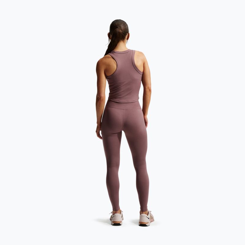 Women's leggings Nike One Seamless Front High-Waisted tattoo/white 3