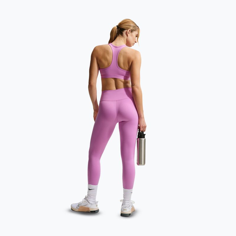 Women's leggings Nike One Seamless Front High-Waisted light magenta/white 3