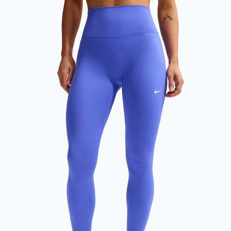 Women's leggings Nike One Seamless Front High-Waisted sapphire/white