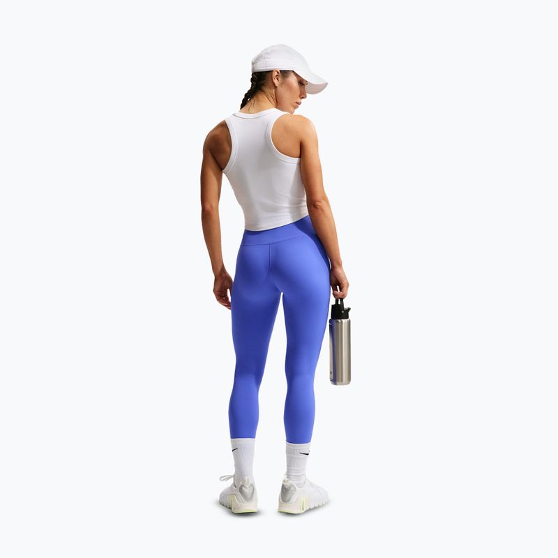 Women's leggings Nike One Seamless Front High-Waisted sapphire/white 3