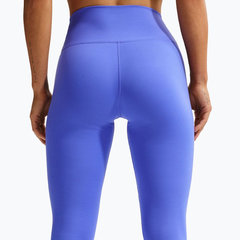 Women's leggings Nike One Seamless Front High-Waisted sapphire/white 5