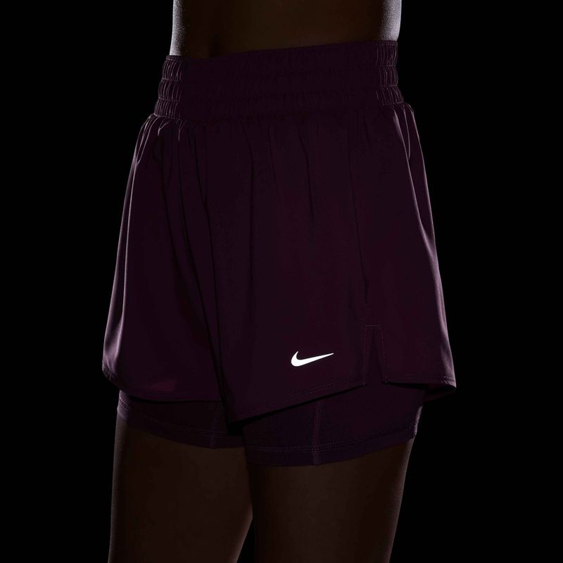 Women's shorts Nike One Dri-Fit High-Waisted 3" 2In1 light magenta/white 5