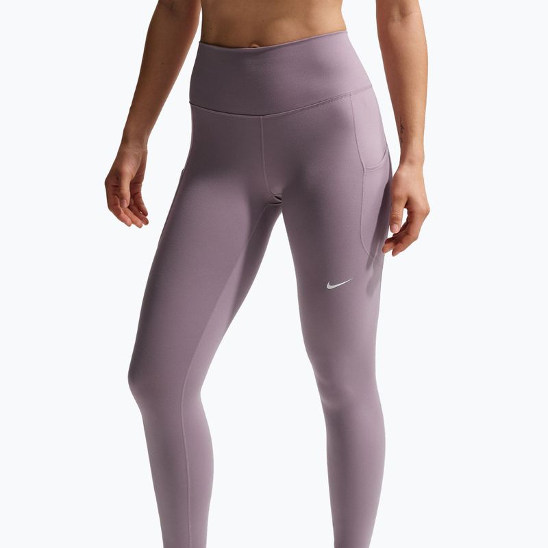 Women's training leggings Nike One High-Waisted 7/8 light violet ore/white 4
