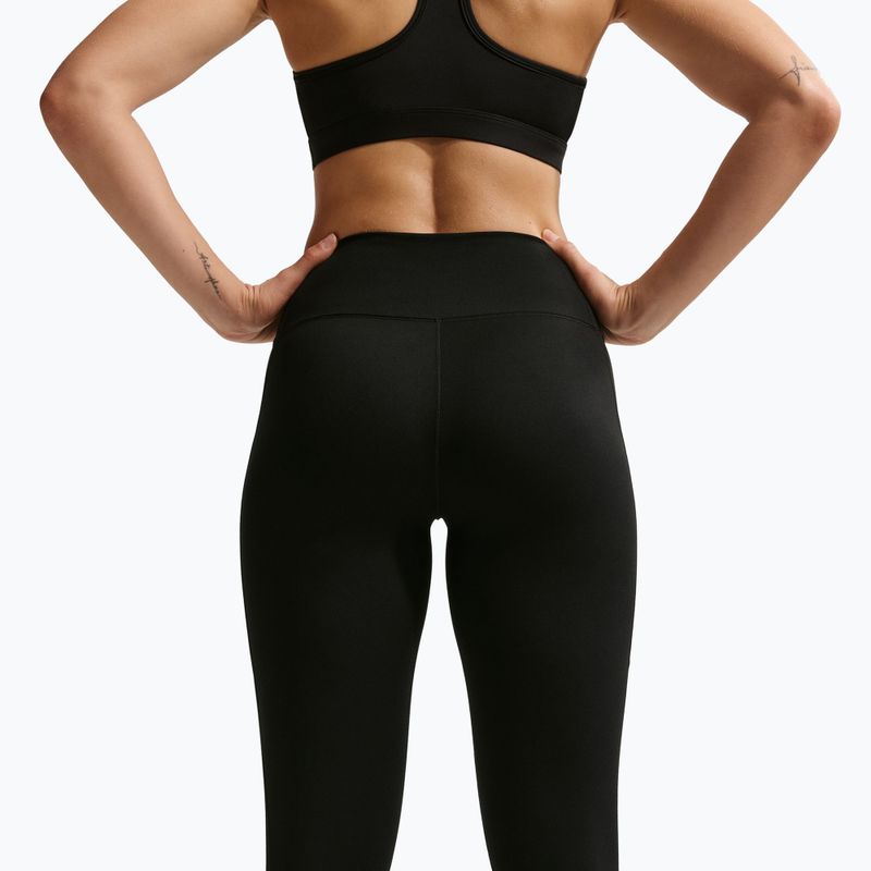 Women's training leggings Nike One High-Waisted 7/8 black/white 4