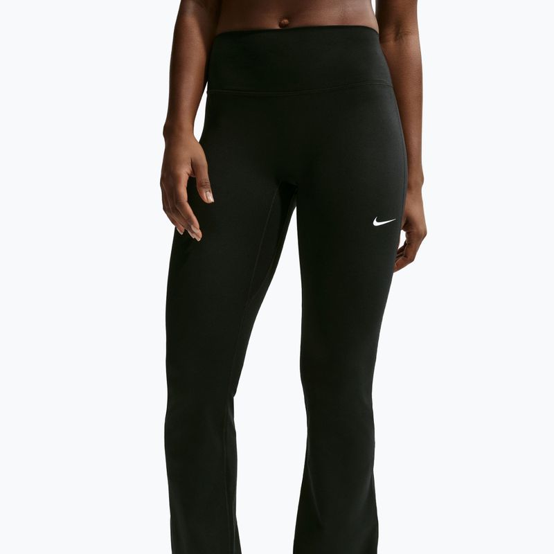 Women's leggings Nike One High Waisted Flared black/white 5
