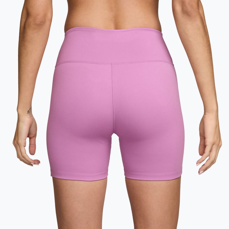 Women's shorts Nike One High-Waisted Biker 5" loght magenta/white 2