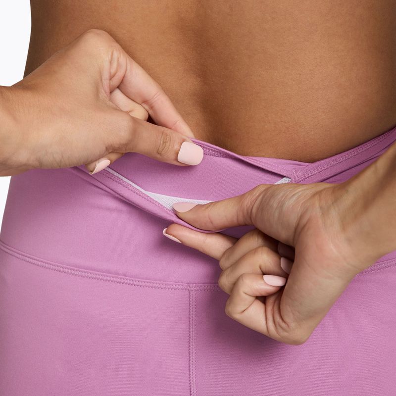 Women's shorts Nike One High-Waisted Biker 5" loght magenta/white 4