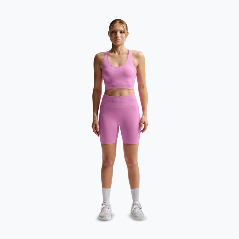 Training top Nike Pro Seamless Dri-Fit Cropped light magenta 2