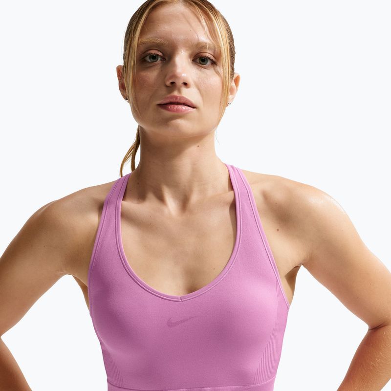 Training top Nike Pro Seamless Dri-Fit Cropped light magenta 5