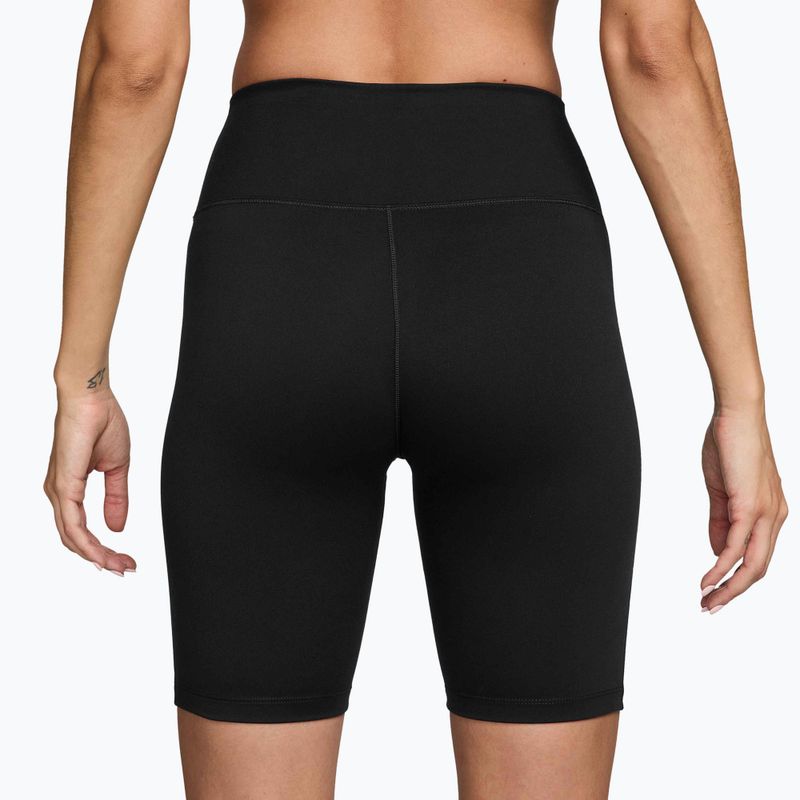 Women's shorts Nike One High-Waisted Biker 8" black/white 2