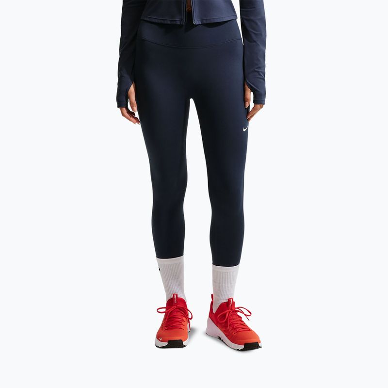 Women's leggings Nike One midnight navy/white