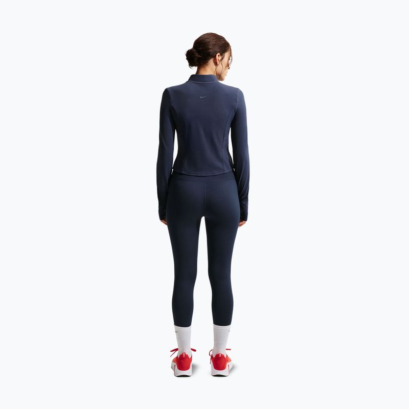 Women's leggings Nike One midnight navy/white 3