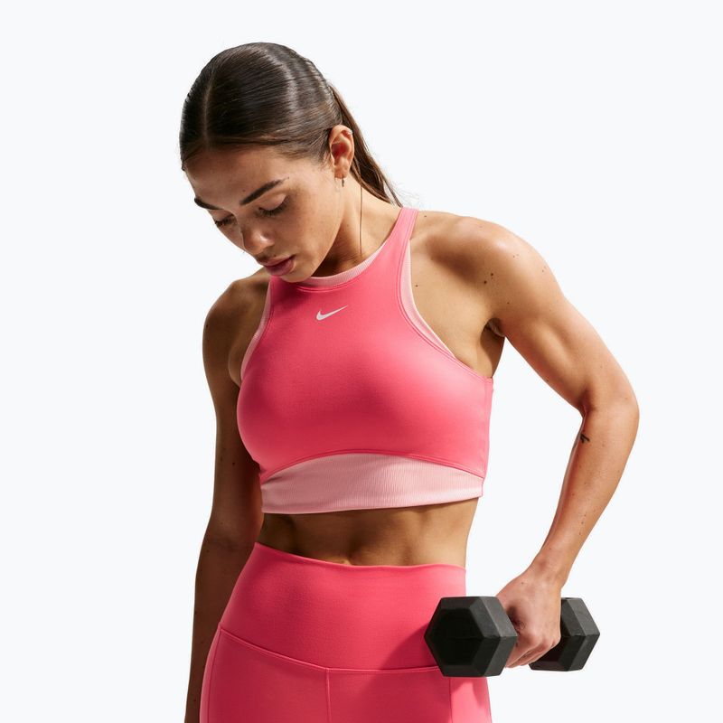 Training bra Nike One Medium Support Sea coral/bleached coral/white 4