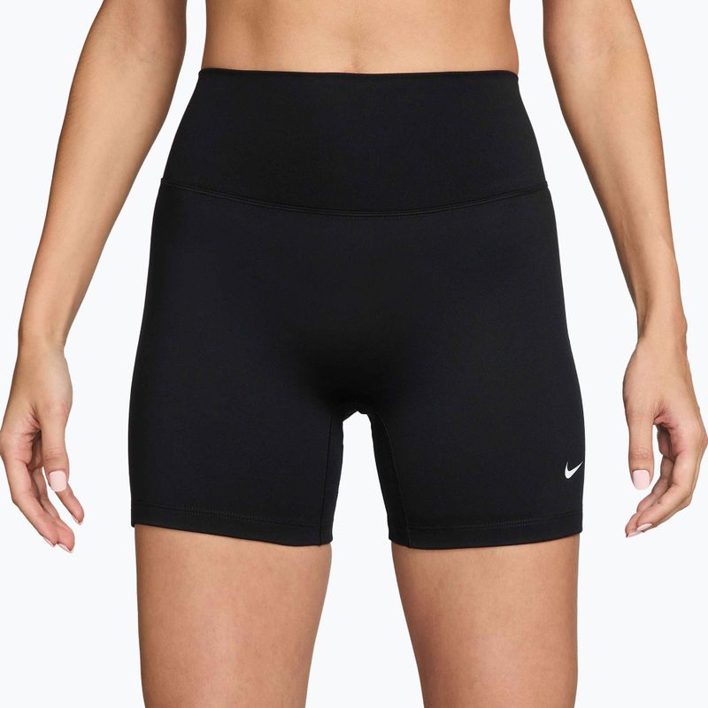 Women's shorts Nike One High-Waisted Biker 5" black/white