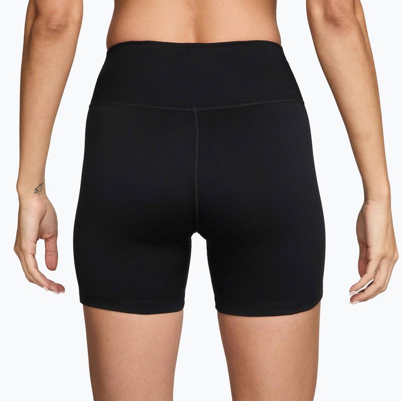 Women's shorts Nike One High-Waisted Biker 5" black/white 2