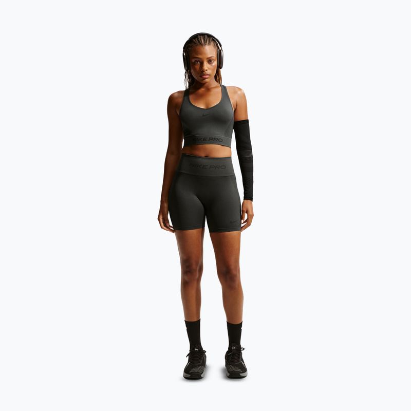 Women's shorts Nike Pro Seamless High-Waisted Biker 5" dark smoke grey 2