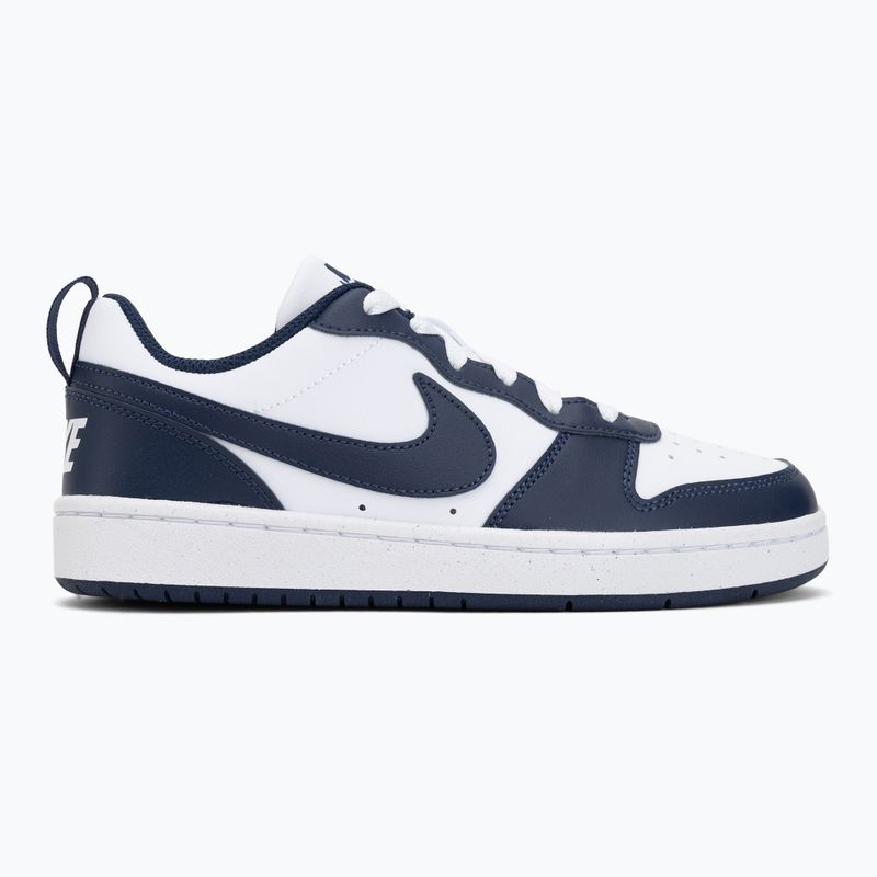 Children's shoes Nike Court Borough Low Next Bloom white/white/midnight navy 2