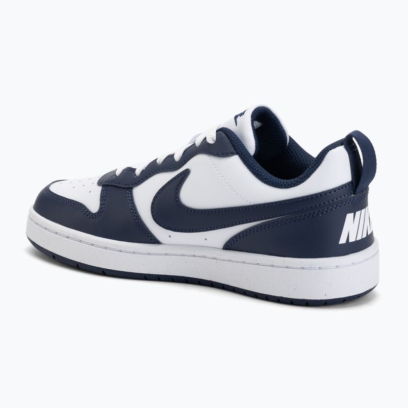Children's shoes Nike Court Borough Low Next Bloom white/white/midnight navy 3