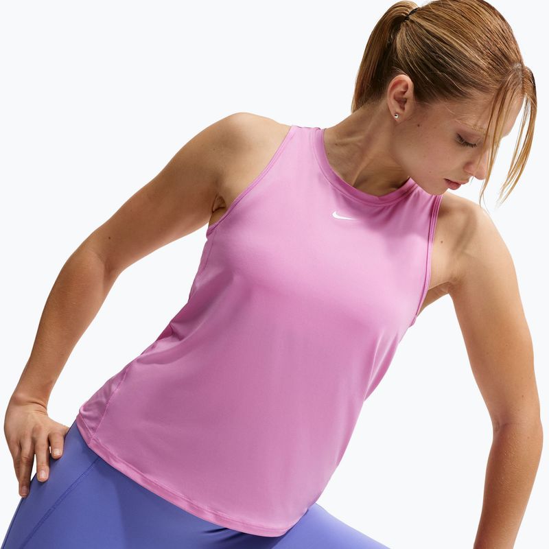 Women's training T-shirt Nike One Classic Dri-Fit light magenta/white 4