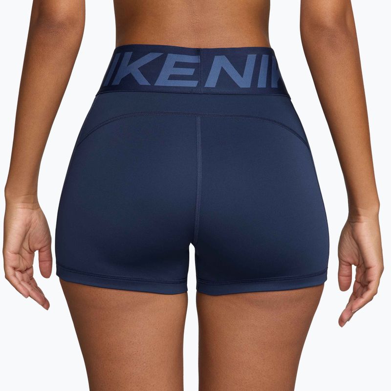 Women's shorts Nike Pro Sculpt High Waisted 3" Biker midnight navy/white 2