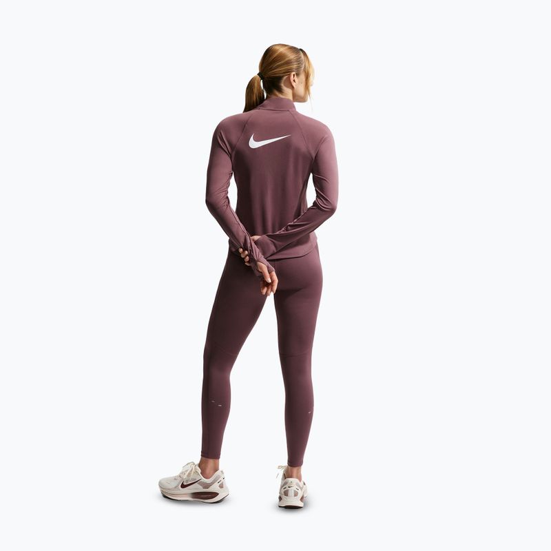 Women's running sweatshirt Nike Tempo Swoosh Run Dri-Fit 1/4-Zip tattoo/white 3