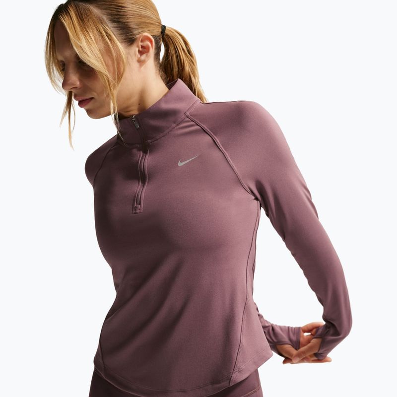 Women's running sweatshirt Nike Tempo Swoosh Run Dri-Fit 1/4-Zip tattoo/white 4